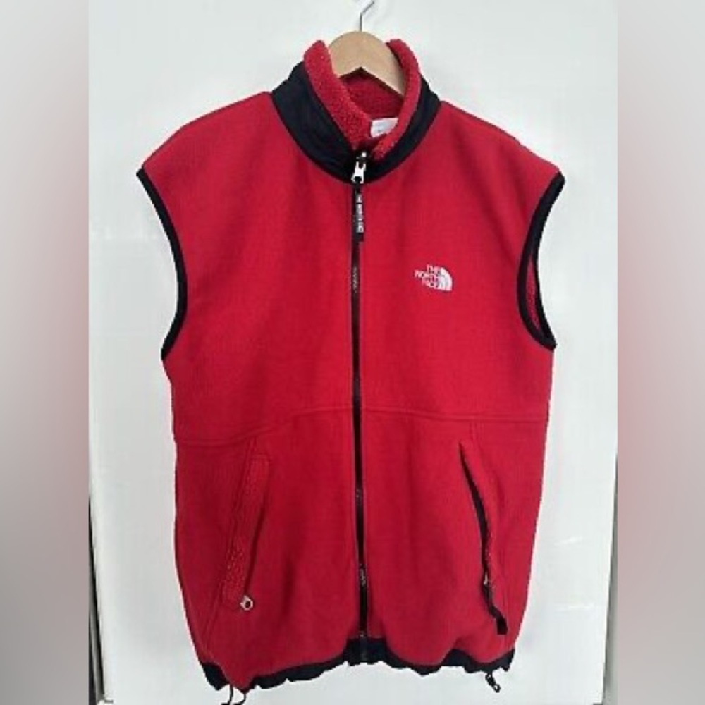 North Face Red Fleece Vest - L